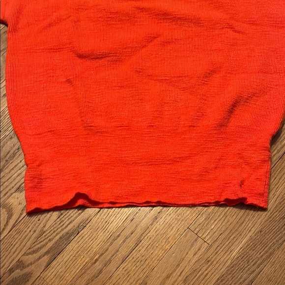 Kaily K Vibrant Orange Crew Neck Sweater Tee - Picture 4 of 10